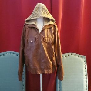CLOSET SALE!!! Brown feau leather jacket